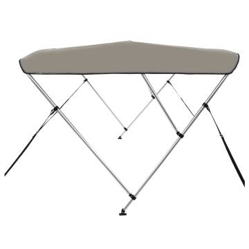 3-bow Bimini Top Grey 184x189x135 cm - Durable & UV Resistant