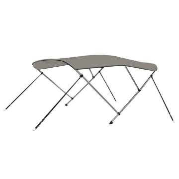 3-bow Bimini Top Grey 184x189x135 cm - Durable & UV Resistant