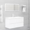 Sink Cabinet with Built-in Basin - White Engineered Wood