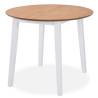 Elegant 3-Piece Dining Set - MDF & Rubberwood in White