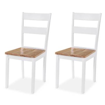 Elegant 3-Piece Dining Set - MDF & Rubberwood in White