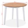 Elegant 3-Piece Dining Set - MDF & Rubberwood in White