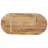 Oval Solid Wood Mango Table Top - 80x40 cm | HipoMarket