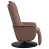 Massage Recliner Chair with Footrest - Brown Faux Leather