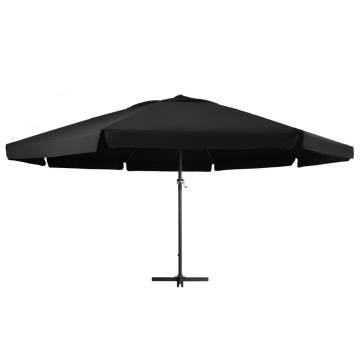 Elegant Outdoor Parasol with Aluminium Pole - 500 cm Black