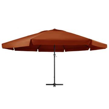 Outdoor Parasol with Aluminium Pole - 600 cm Terracotta