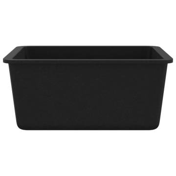 Granite Kitchen Sink - Single Basin Black | HipoMarket