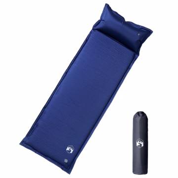 Self Inflating Camping Mattress with Pillow - 1-Person Navy Blue