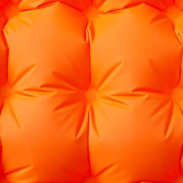 Self Inflating Camping Mattress with Pillow - 1 Person, Orange