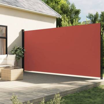 Retractable Side Awning Terracotta 200x500 cm | HipoMarket