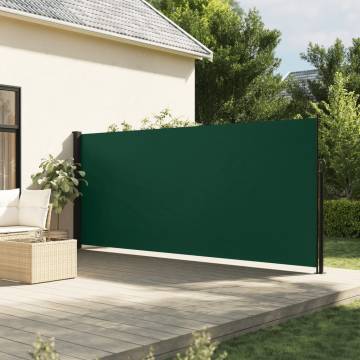 Retractable Side Awning Dark Green 160x500 cm | HipoMarket