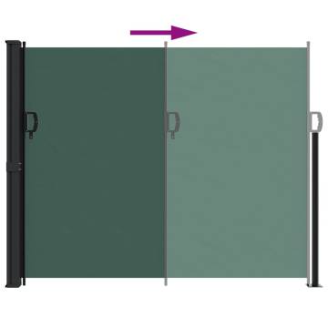 Retractable Side Awning Dark Green 160x500 cm | HipoMarket