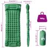 Self Inflating Camping Mattress with Pillow - 1-Person Green