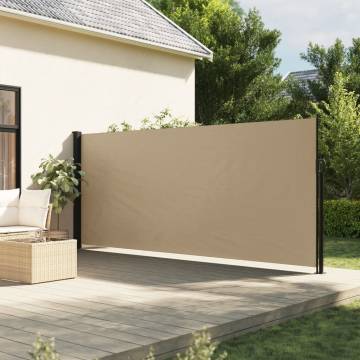 Retractable Side Awning Beige 160x500 cm - Privacy & Style