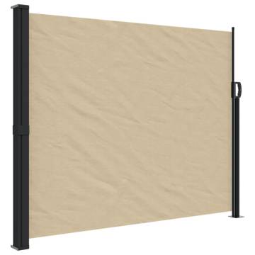 Retractable Side Awning Beige 160x500 cm - Privacy & Style