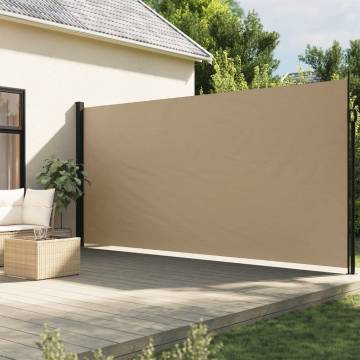 Retractable Side Awning Beige 220x500 cm | HipoMarket