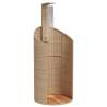 Beige Outdoor Shower 100x100 cm - Durable Poly Rattan & Acacia Wood