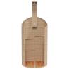 Beige Outdoor Shower 100x100 cm - Durable Poly Rattan & Acacia Wood