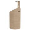 Beige Outdoor Shower 100x100 cm - Durable Poly Rattan & Acacia Wood