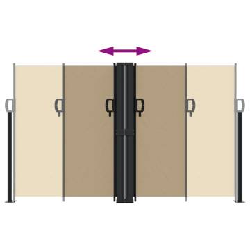 Retractable Side Awning Beige 140x600 cm | Hipomarket