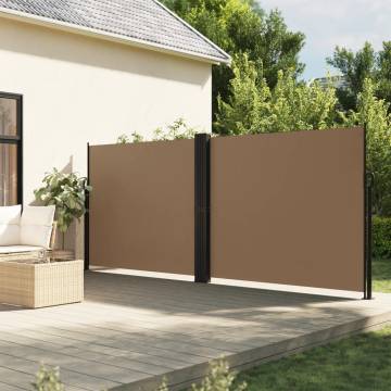 Retractable Side Awning Taupe 160x600 cm - Privacy Screen