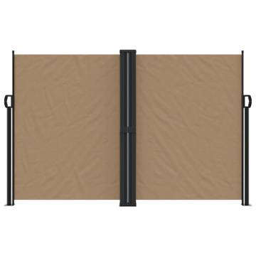 Retractable Side Awning Taupe 160x600 cm - Privacy Screen