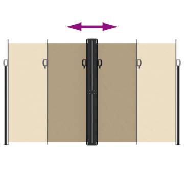 Retractable Side Awning Beige 200x600 cm | Hipomarket