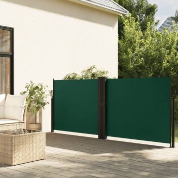 Retractable Side Awning Dark Green 140x1000 cm | Hipomarket