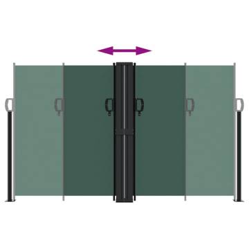 Retractable Side Awning Dark Green 140x1000 cm | Hipomarket