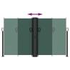 Retractable Side Awning Dark Green 140x1000 cm | Hipomarket