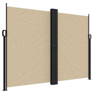 Retractable Side Awning Beige 180x1000 cm - Privacy Screen