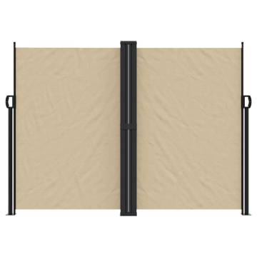 Retractable Side Awning Beige 180x1000 cm - Privacy Screen