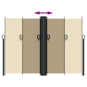 Retractable Side Awning Beige 180x1000 cm - Privacy Screen