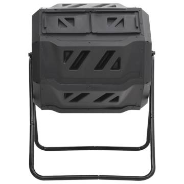 Garden Compost Bin Black 73x64x95 cm - 160 L Efficient Design