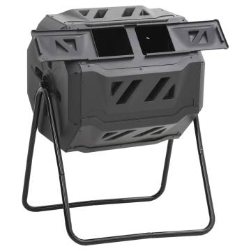 Garden Compost Bin Black 73x64x95 cm - 160 L Efficient Design