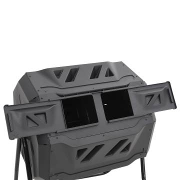 Garden Compost Bin Black 73x64x95 cm - 160 L Efficient Design