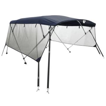 4-Bow Bimini Top with Mesh Sidewalls - 243x(185-198)x137 cm