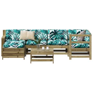 7 Piece Garden Sofa Set - Durable Impregnated Pine Wood