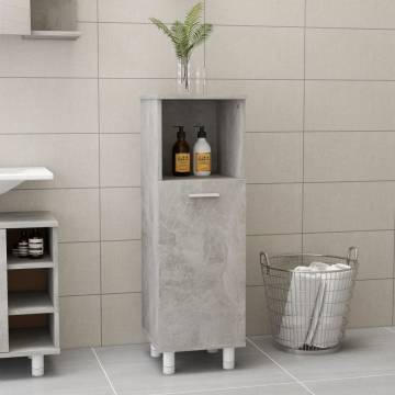 Stylish Bathroom Cabinet in Concrete Grey - 30x30x95 cm