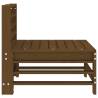 Garden Middle Sofa - Honey Brown Solid Wood Pine Furniture