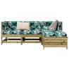 4 Piece Garden Sofa Set Impregnated Wood Pine Colour natural impregnated Number of 1 