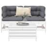 3 Piece Garden Sofa Set White Solid Wood Pine Colour white pine Number of 1 