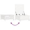 3 Piece Garden Sofa Set - White Solid Pine Wood