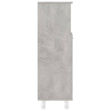 Stylish Bathroom Cabinet in Concrete Grey - 30x30x95 cm