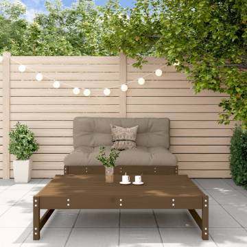 2 Piece Garden Lounge Set - Honey Brown Solid Pine Wood