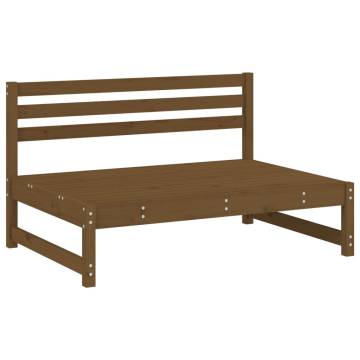 2 Piece Garden Lounge Set - Honey Brown Solid Pine Wood