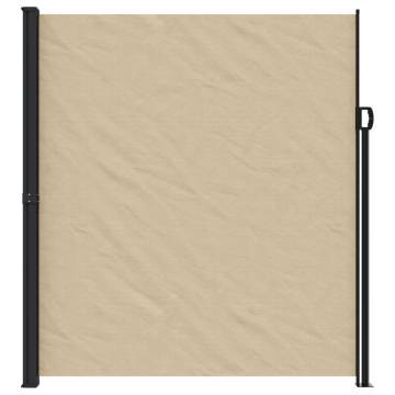 Retractable Side Awning Beige 220x600 cm - Hipomarket UK