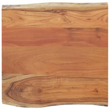 Solid Wood Acacia Table Top 60x60 cm - Live Edge Design