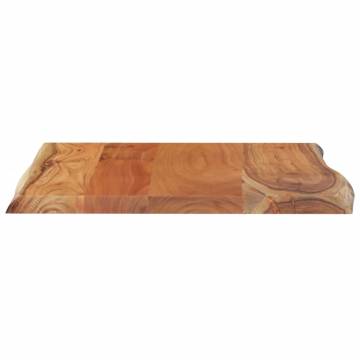 Solid Wood Acacia Table Top 60x60 cm - Live Edge Design