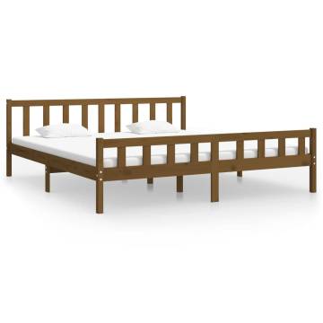 Honey Brown Solid Wood Bed Frame 180x200 cm - Super King Size